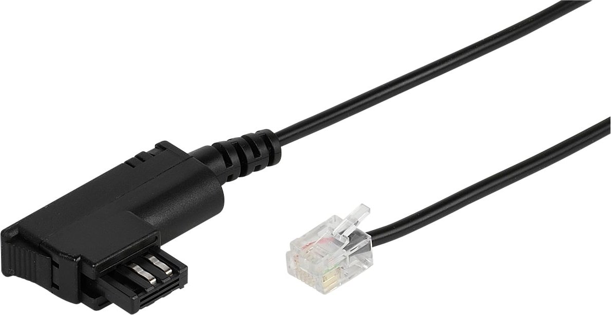 Telefon Anschlusskabel, TAE-F-Stecker auf RJ11-Stecker 4p4c, 3m (45075)