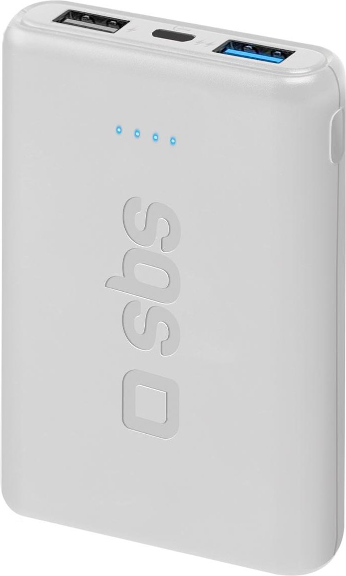 Pocket Power Bank 5000 mAh, Weiß