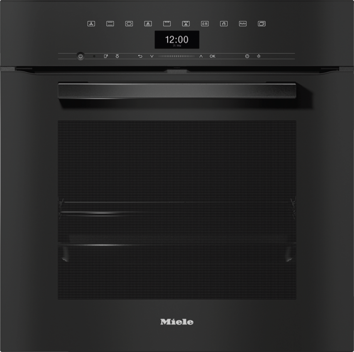 H 7460 BP Obsidianschwarz Einbau-Dampfbackofen