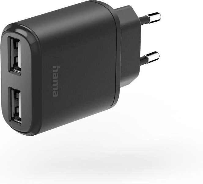 Ladegerät, 2x USB-A, 12 W, Schwarz (00201627)
