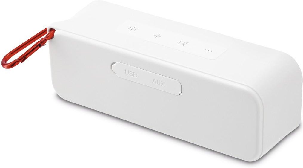 Bluetooth®-Lautsprecher "PowerBrick 2.0", spritzwassergeschützt, 8 W, Weiß (00188227)