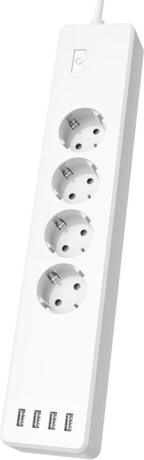 WLAN-Steckdosenleiste 4-fach, einzeln schaltbar, Überlastschutz, 4-fach USB (00176574)