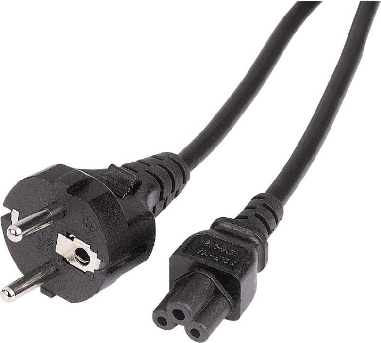 Netzkabel, Schutzkontakt-Stecker - 3pol.-Kupplung (Kleeblatt), 2,50 m (00137209)