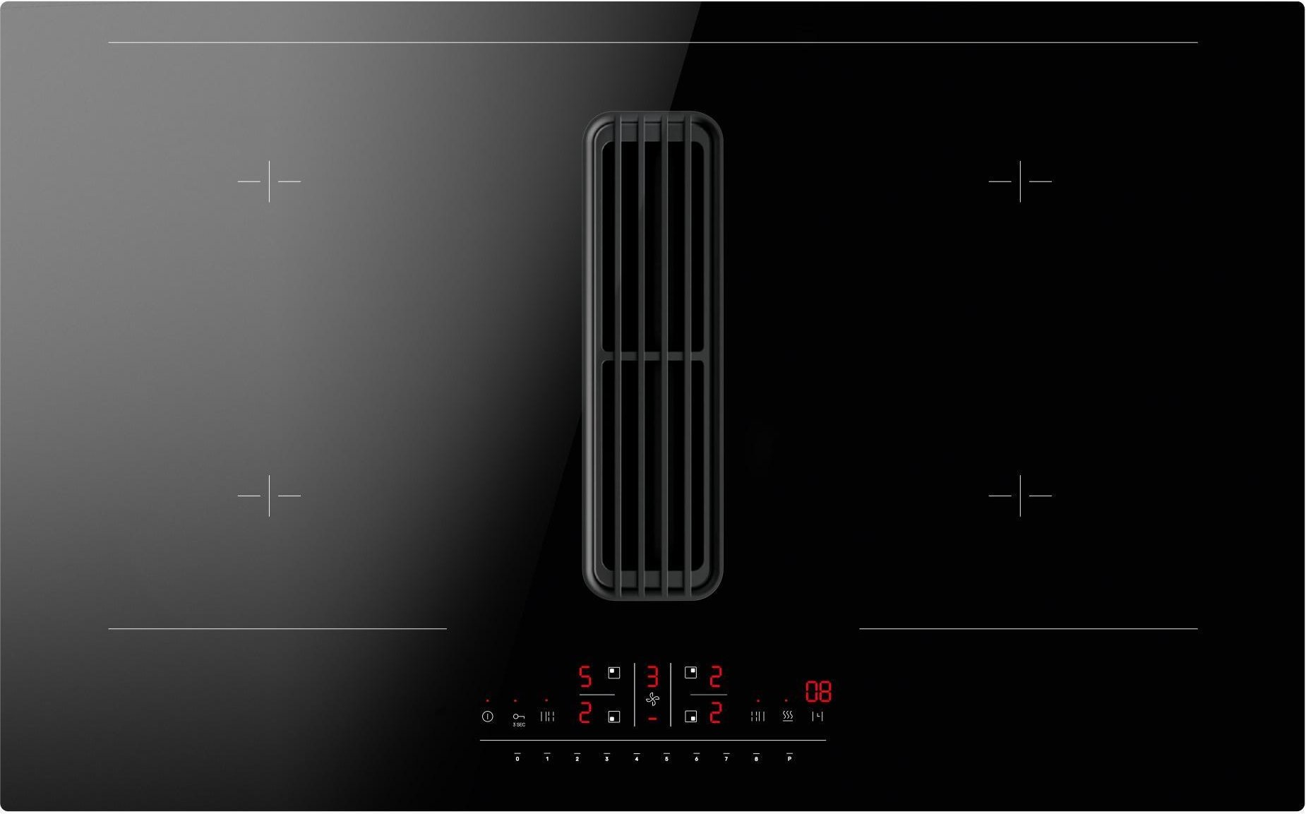 DHKI 752 800 C Induktionskochfeld mit Dunstabzug