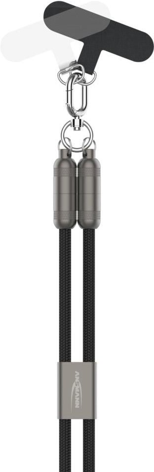 Lanyard Kabel USB-C zu USB-C, 120 cm, Schwarz