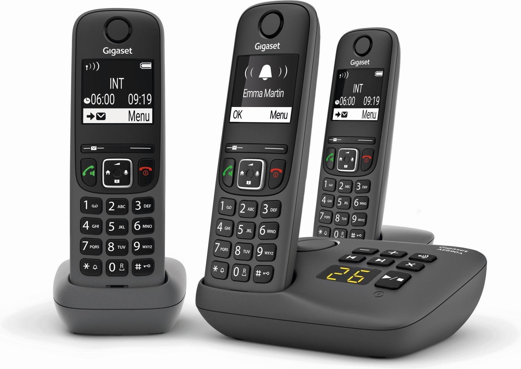 AE690A Trio Anthrazit Schnurloses Telefon