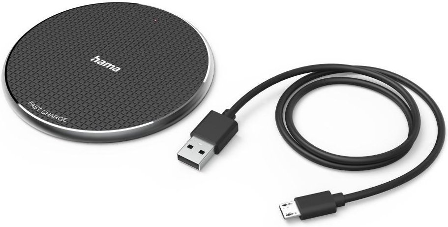 Wireless Charger "QI-FC10", 10 W, kabelloses Smartphone-Ladepad, Schwarz (00201683)