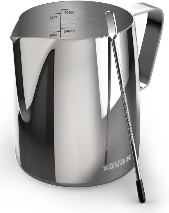 Barista-Milchkännchen mit Latte Art Pen, Edelstahl, 600 ml, Silber (00111280)