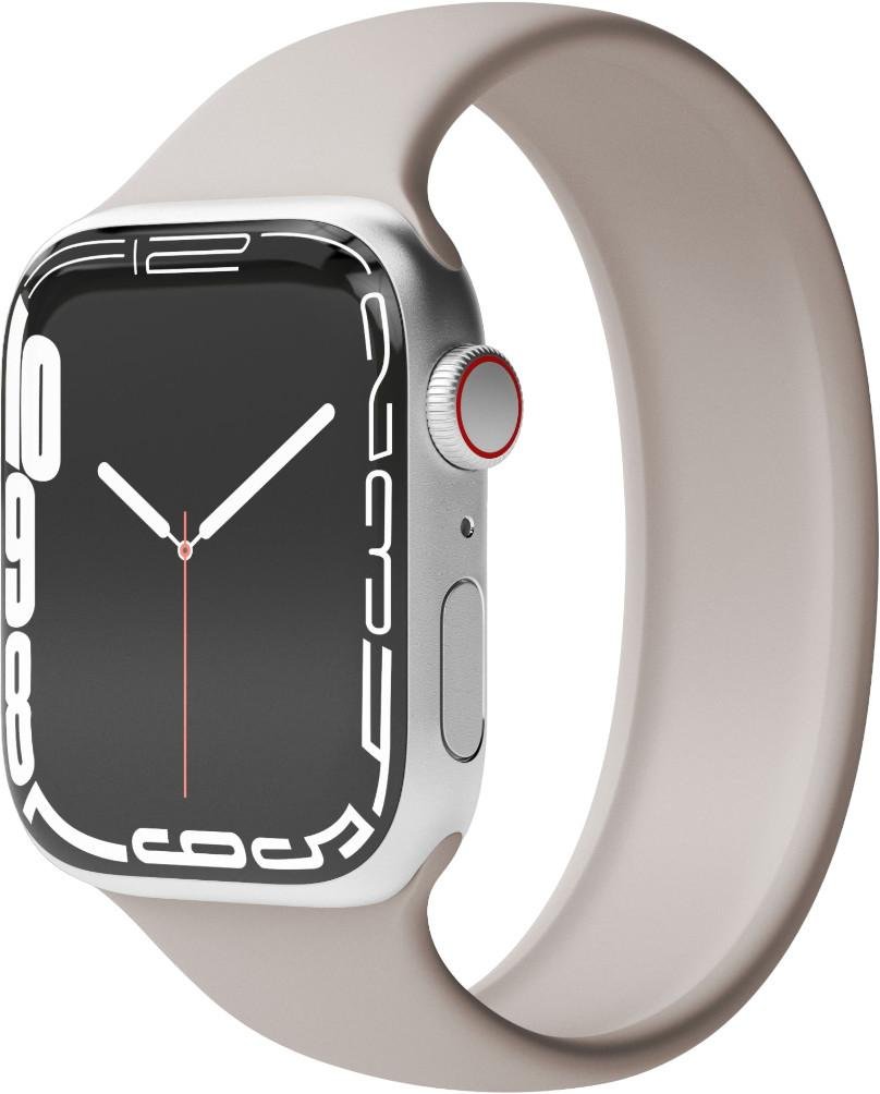Watch Straps Solo Loop - Armband für Apple Watch, Gr. S, 44mm + 45mm + 46mm + 49mm, Cream