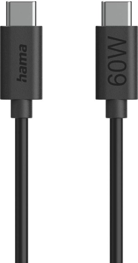 USB-Kabel, USB-C - USB-C, 1,2 m, Schwarz (00086446)