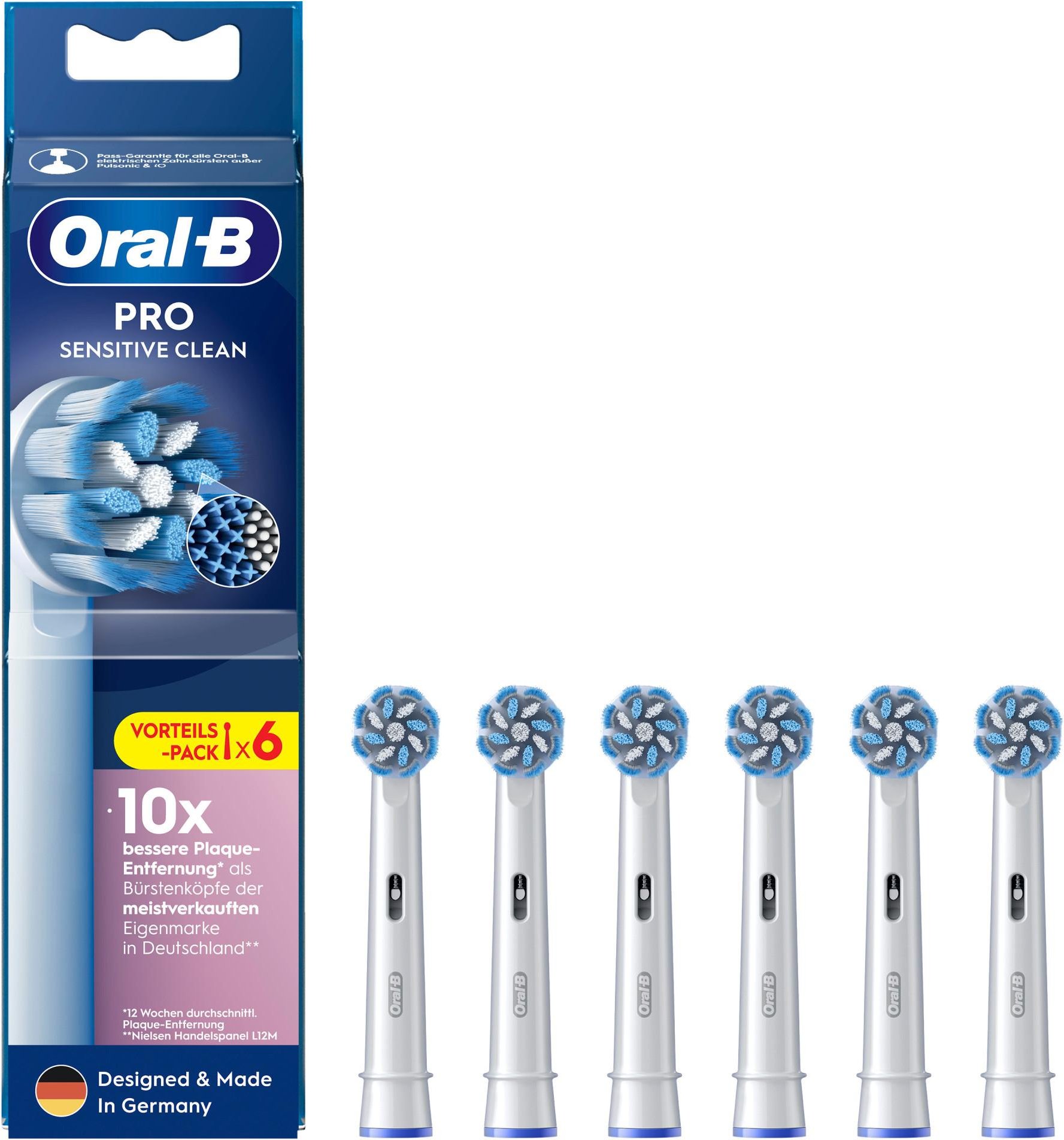 Pro Sensitive Clean, 6 Stück Aufsteckbürsten
