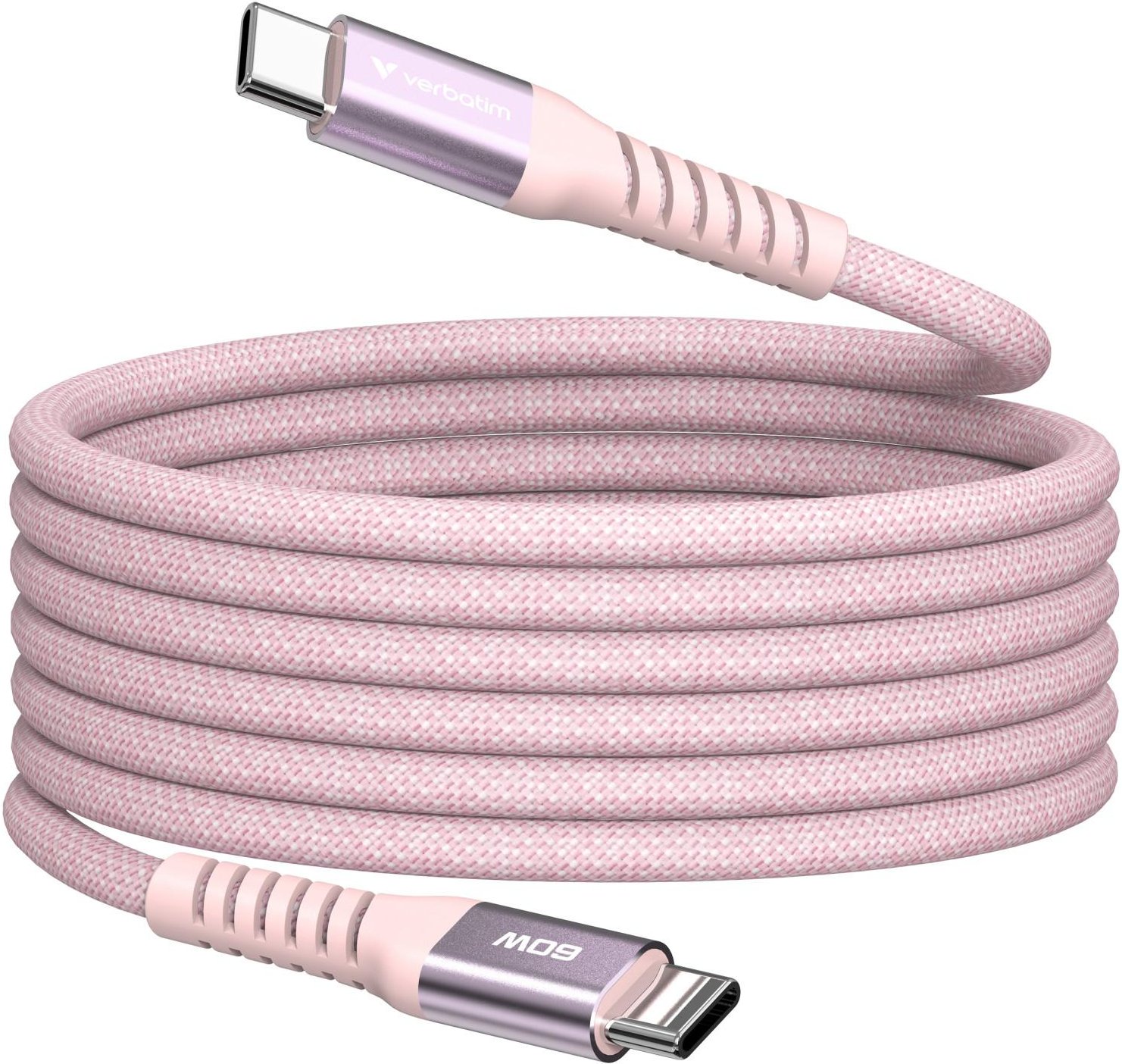 Sync & Charge Magnetkabel - 60W, USB-C auf USB-C, 1,2m, Pink