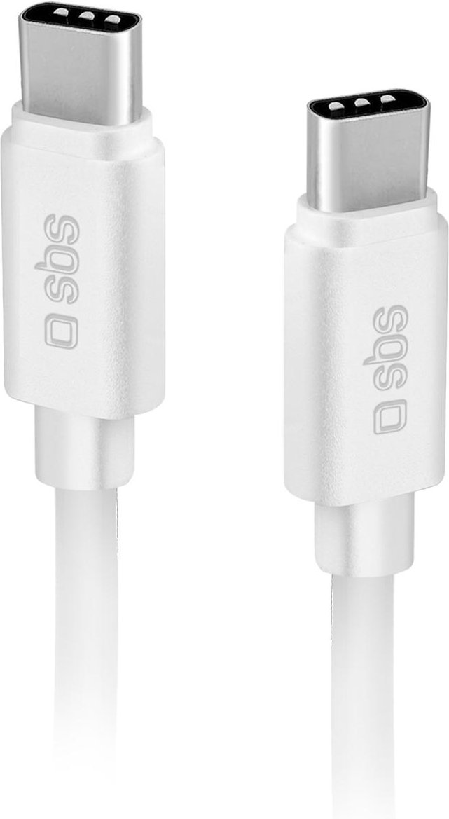 Lade- und Datenübertragungskabel, USB-C auf USB-C, Polo Kollektion, 1 m, Weiß