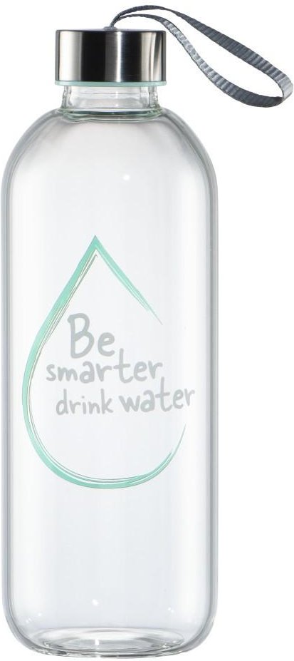 Glasflasche, 1 l, mit Schutzhülle, Schlaufe, für Kohlensäure u. heiß/kalt (00181597)