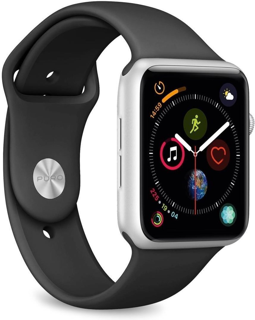 ICON Silikonband für Apple Watch Schwarz