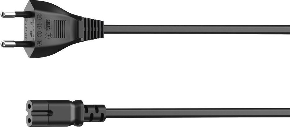 Euro-Netzkabel für Sonos PLAY:3/PLAY:5, gerade, 5 m, Schwarz (00118025)