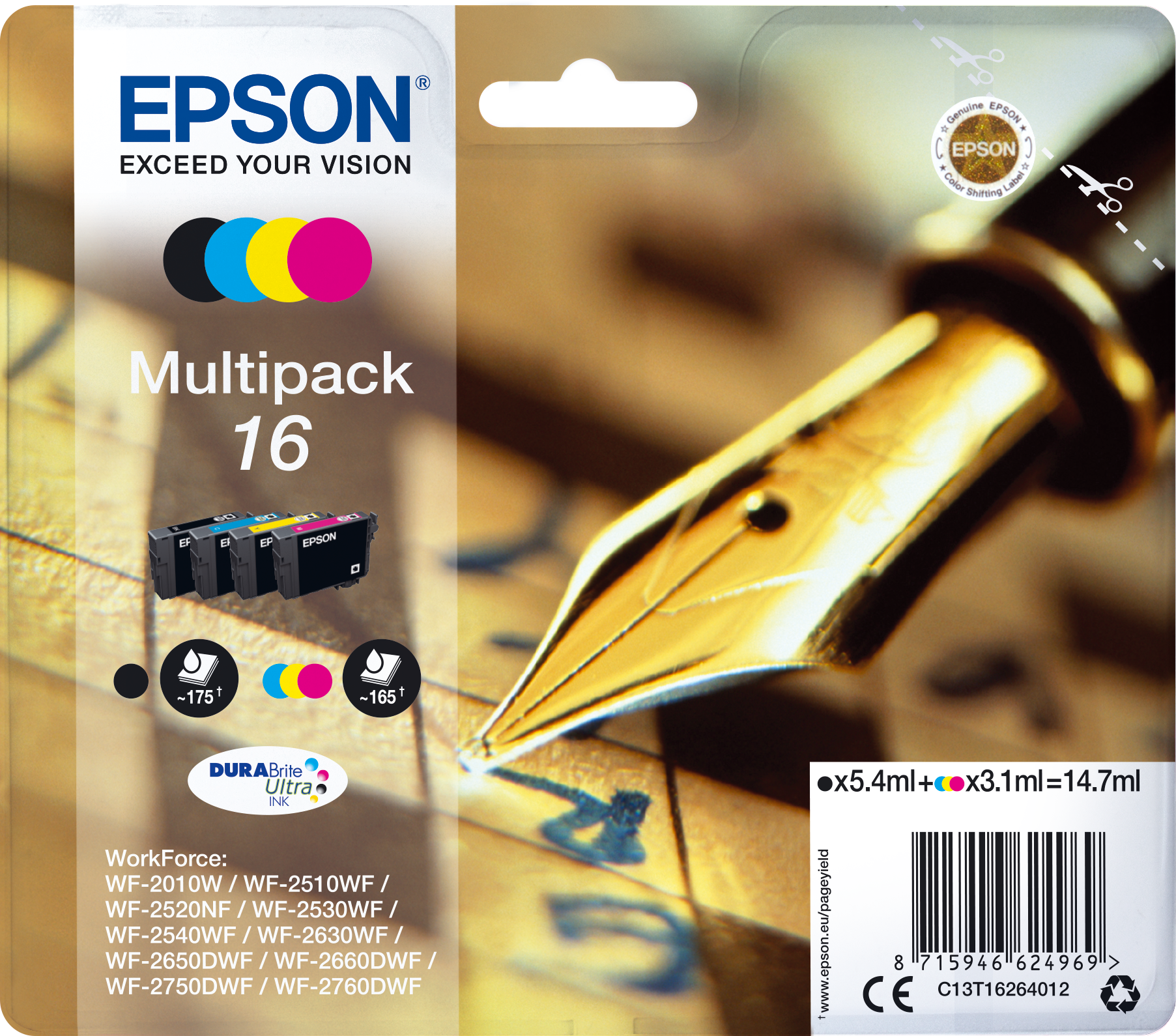 C13T16264012 Füller MultiPack Druckerpatrone