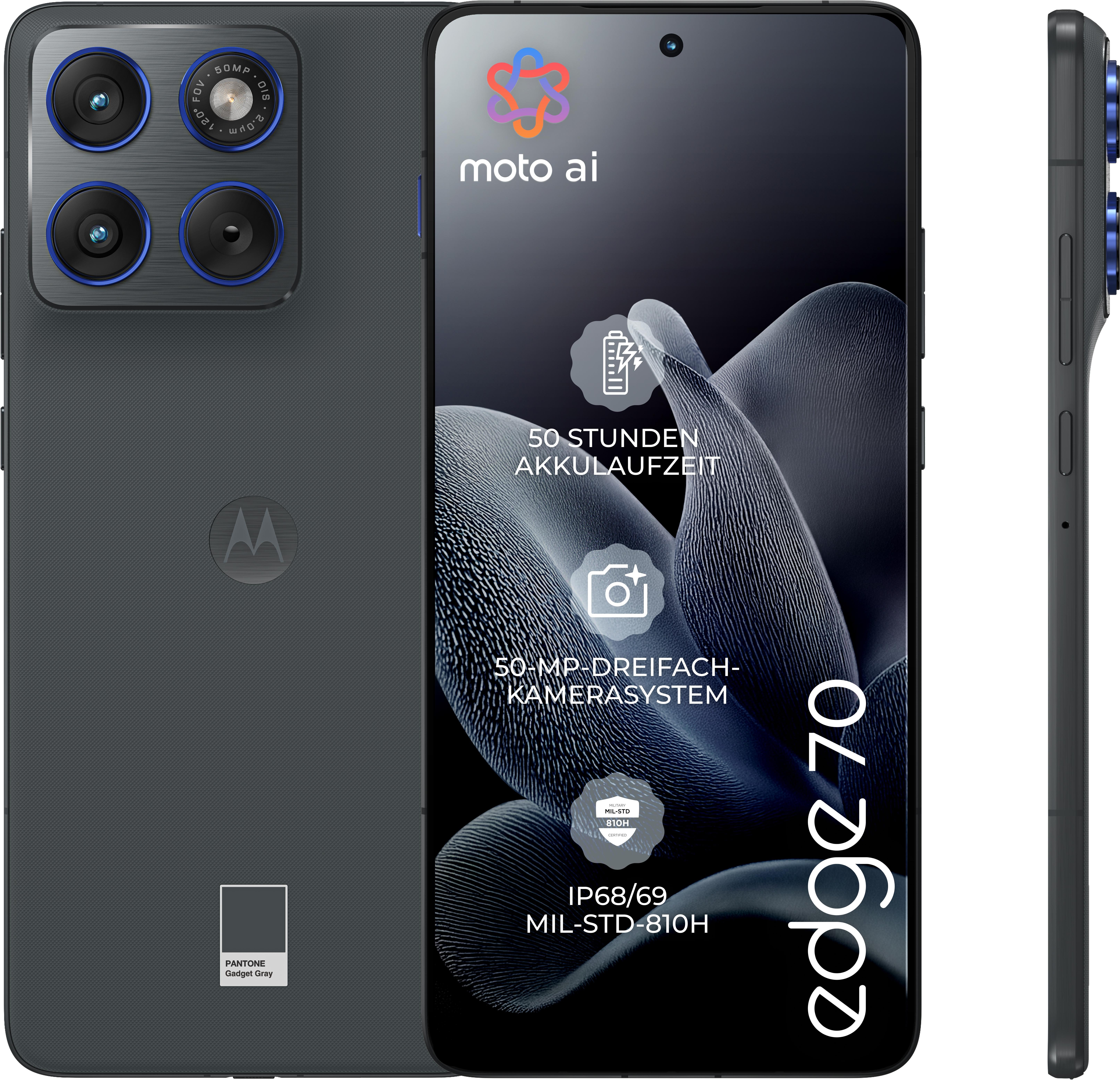 edge 70 12GB + 512GB PANTONE® Gadget Gray Smartphone