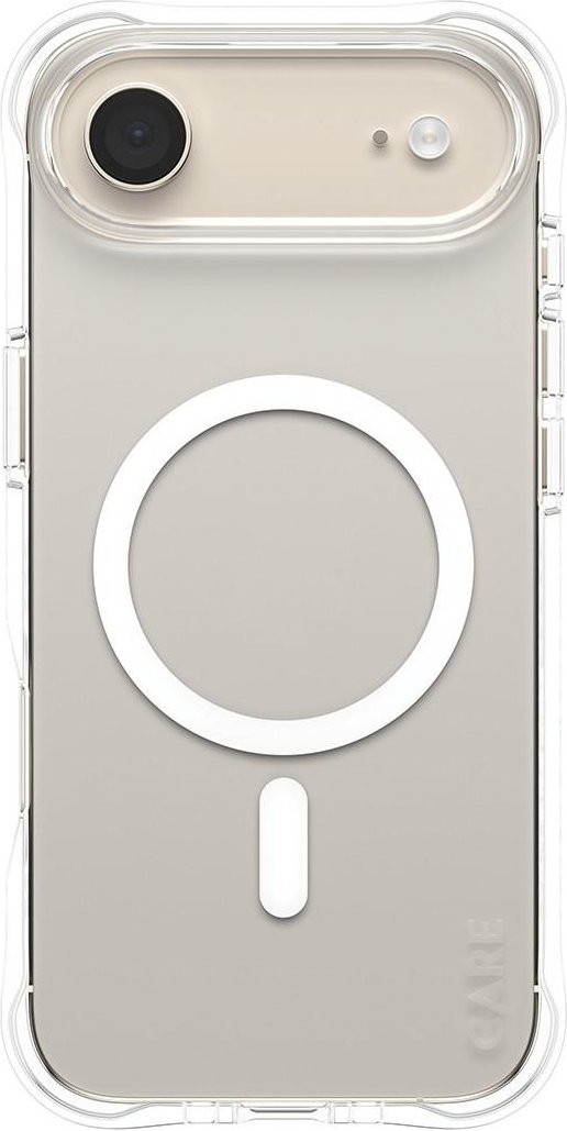 CARE by PanzerGlass Fashionable Case Samba mit MagSafe für iPhone 17 Air, Transparent/Weiß