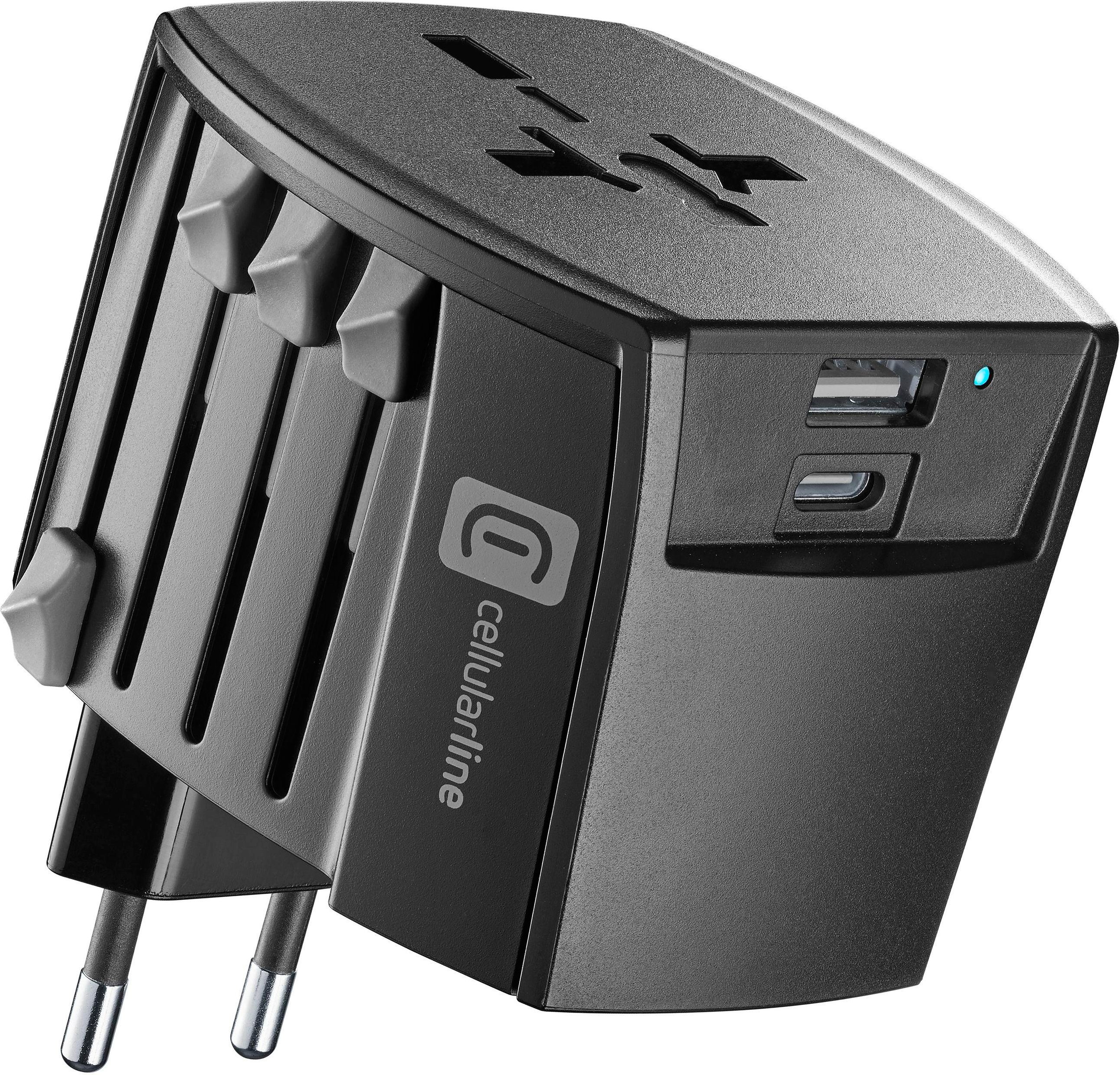 Dual Port World Travel Charger 20W Black (60473)