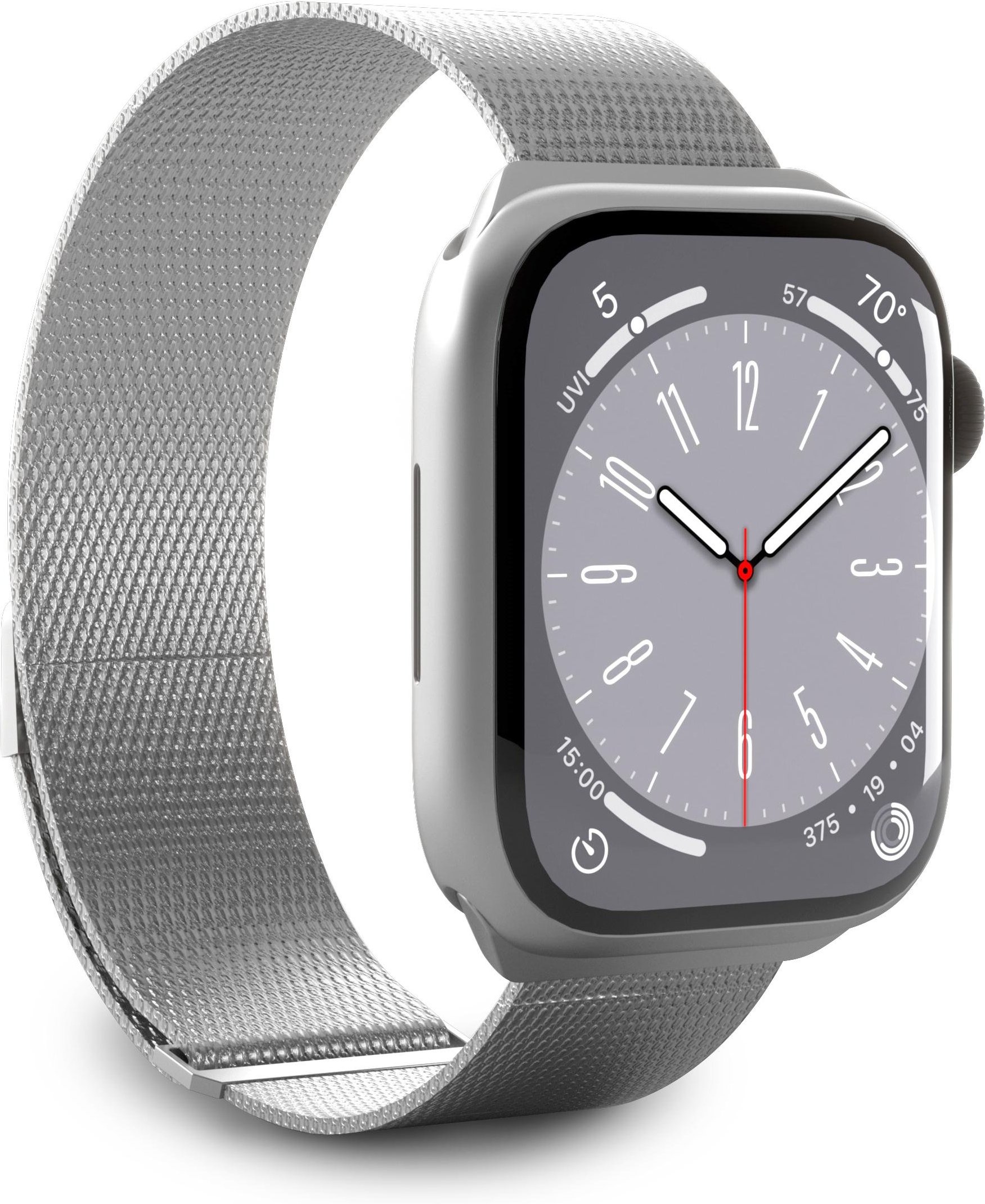 Puro Milanese Mesh Armband für Apple Watch 38/40/41mm, Silber