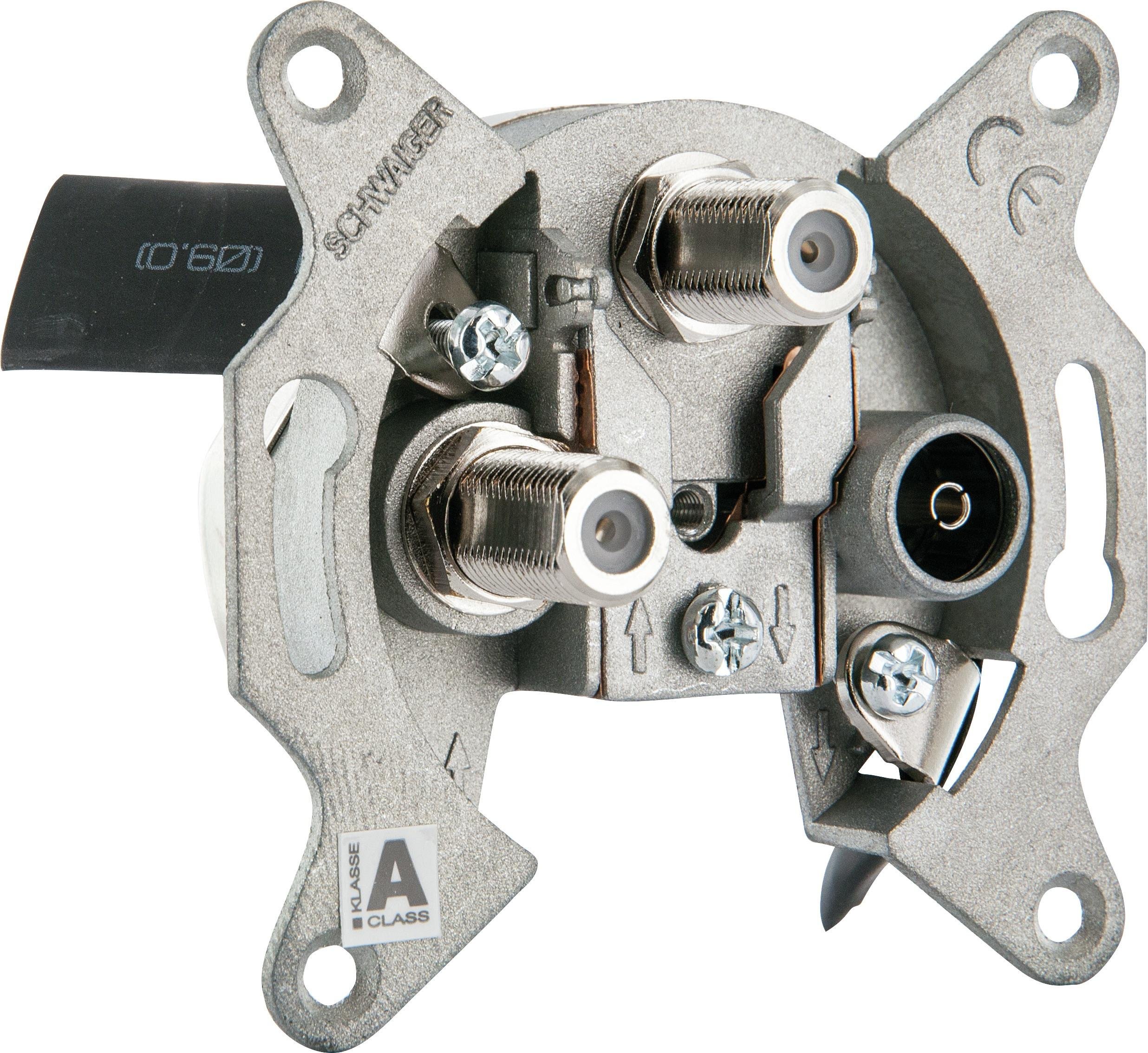 3-Loch Einzeldose (2 dB) DSE652 - mit getrennten SAT-ZF Anschlüssen