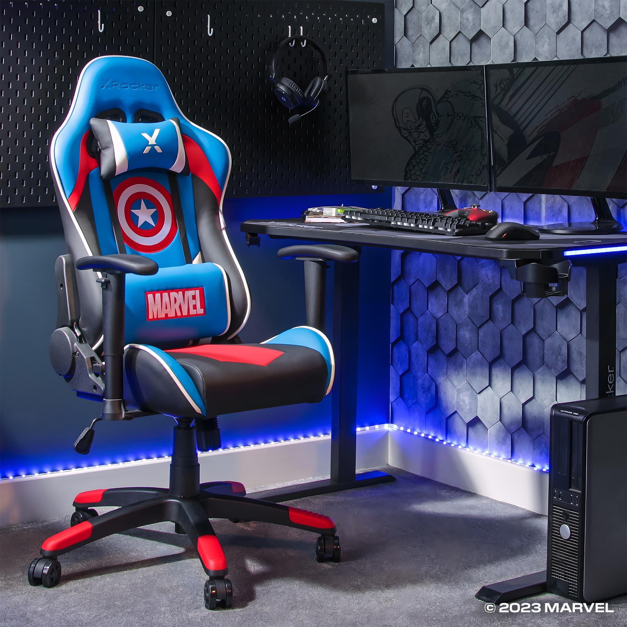JC Icon, Gaming-Stuhl für Kinder, Captain America