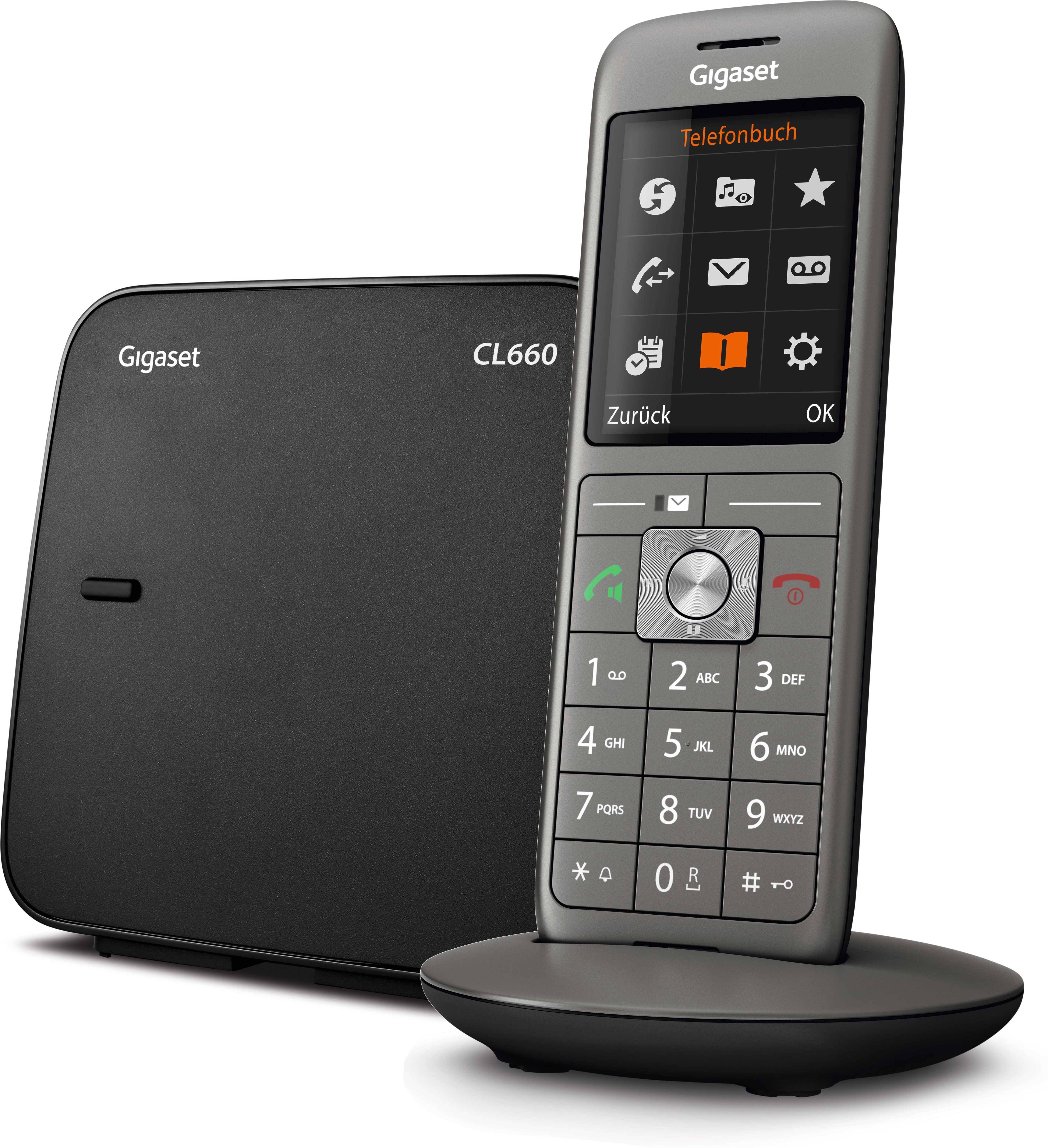 CL660 Anthrazit Schnurloses Telefon