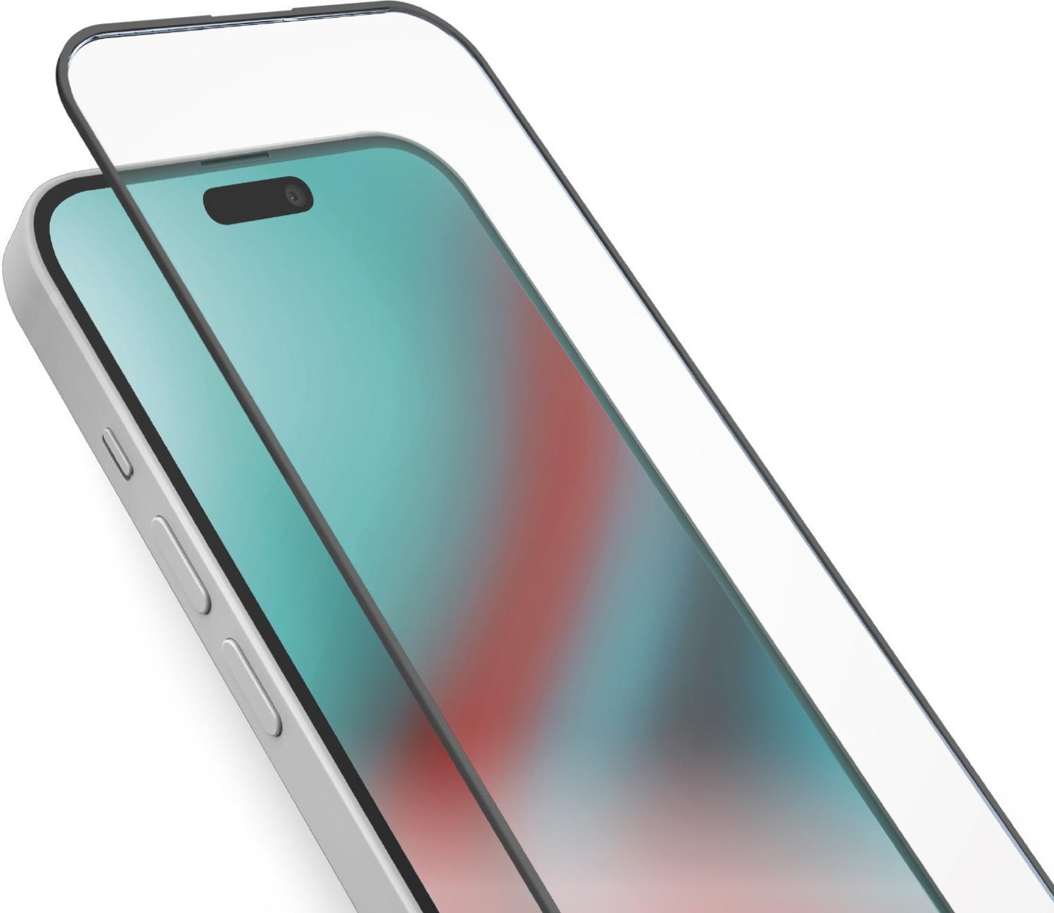 Glas Displayschutz Full Cover für iPhone 16 Plus/15 Plus, Schwarz