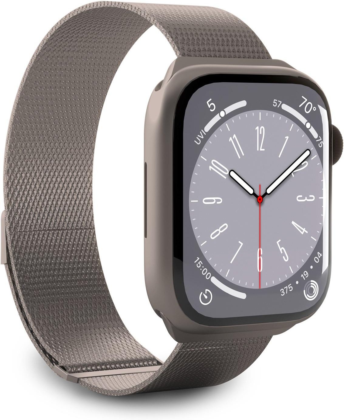 Milanese-Loop-Armband aus Edelstahl für Apple Watch 42-49 mm - Grau