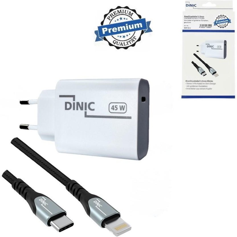 Ladegerät (USB-C), mit USB-C auf Lightning-Kabel, 45 W, 2 m, Weiß