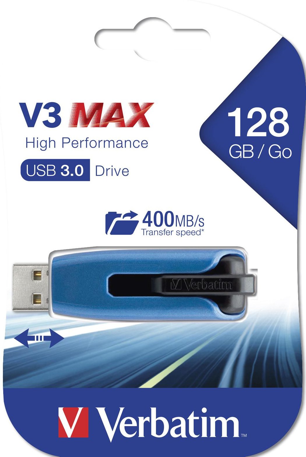 V3 Max USB 3.0 128 GB blau USB-Stick