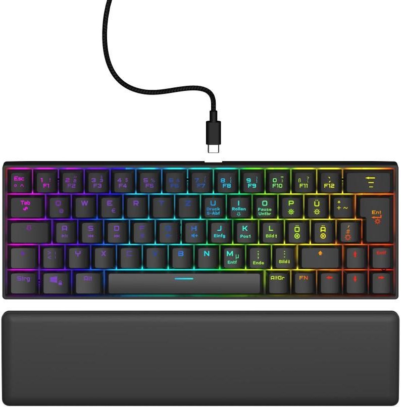 Gaming-Keyboard "Exodus 760 Mechanical Mini", Rote Switches, SW, QWERTZ DE (00217828)