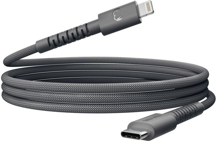 USB-C zu Lightning silicon geflochtenes Kabel "FlexWave" 70cm, Storm Grey (00231904)