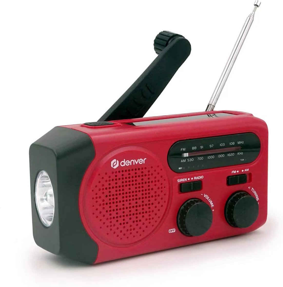 SCR-2010 rot Solar-Kurbelradio