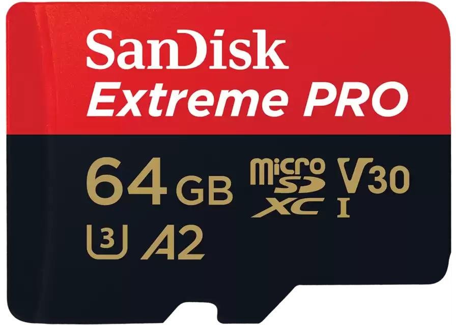 Thumbnail - Extreme PRO 64GB (R200MB/s) + Adapter, 2 Jahre RescuePRO Deluxe (214503) micro SDXC Speicherkarte