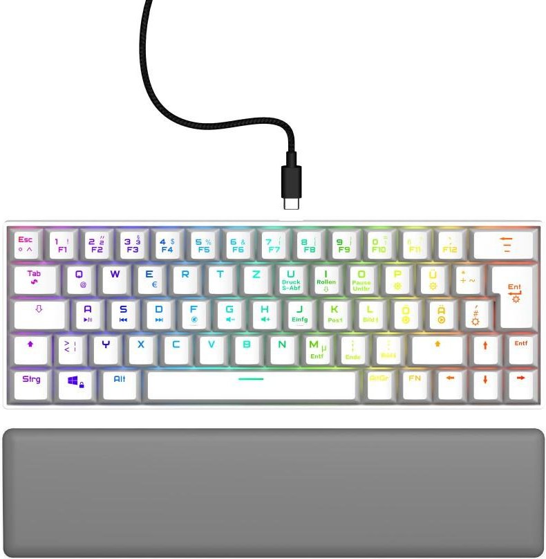 Thumbnail - Gaming-Keyboard "Exodus 760 Mechanical Mini", Rote Switches, WS, QWERTZ DE (00217829)