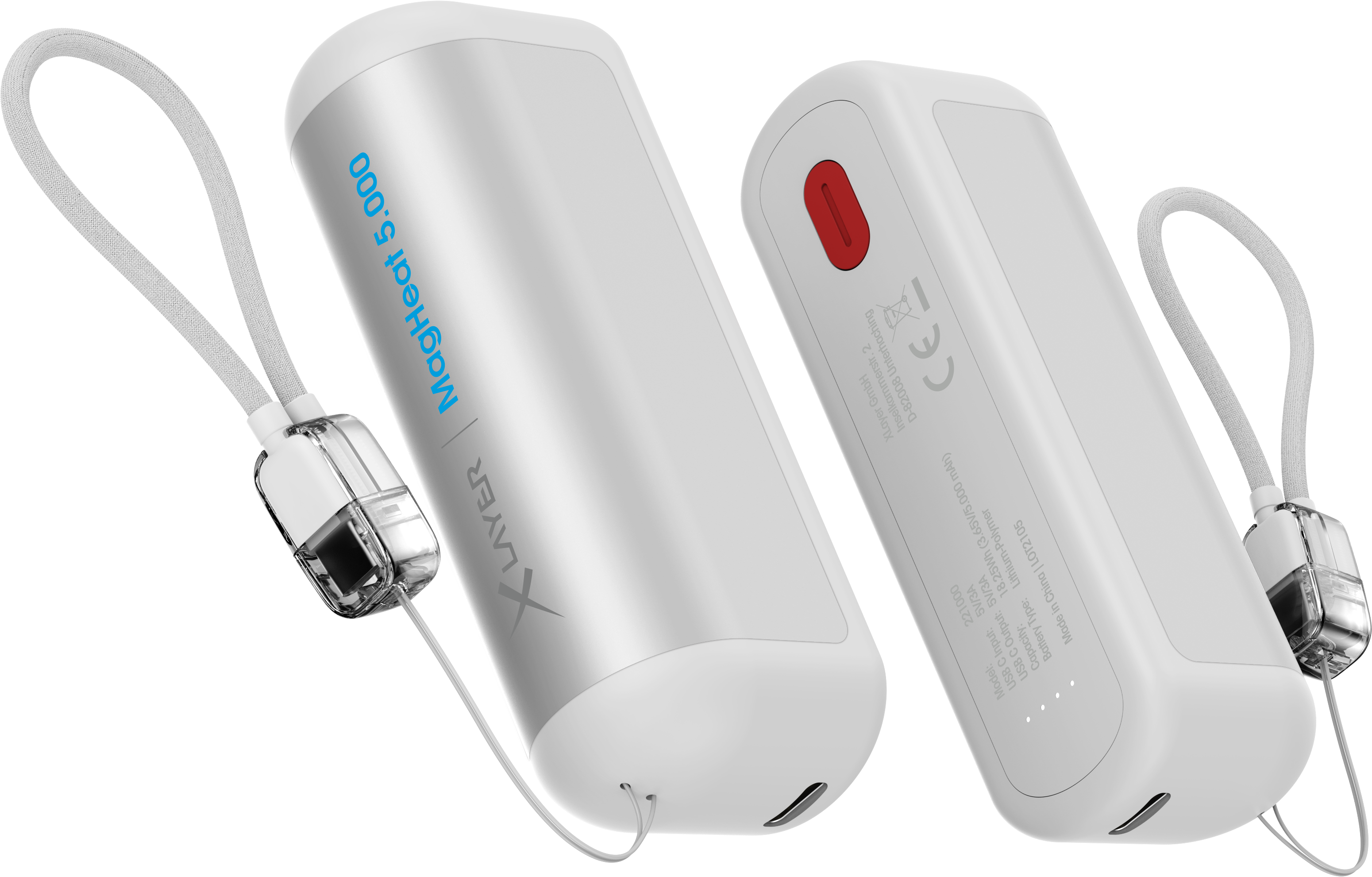 Powerbank Plus + Handwärmer Duo 2x 5000mAh, Weiß