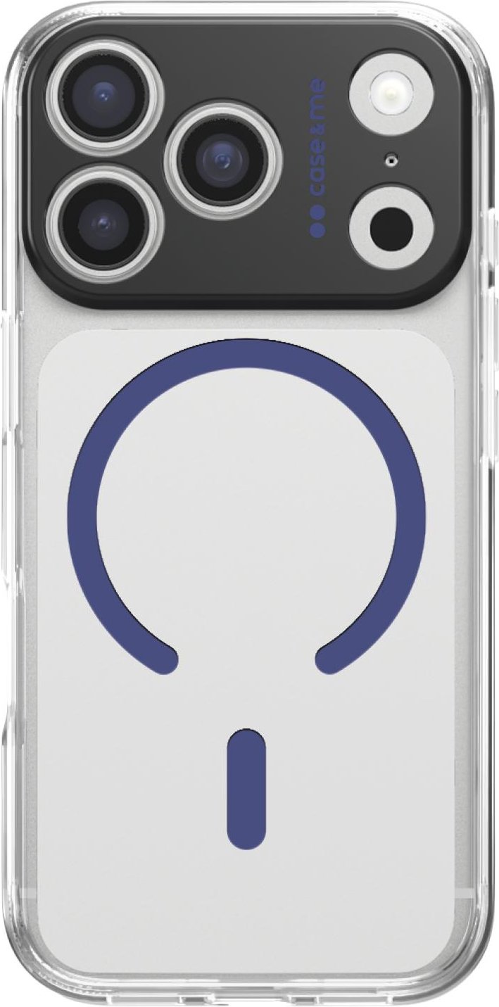 Transparente Hülle, kompatibel mit MagSafe-Aufladung für iPhone 17 Pro, Blau