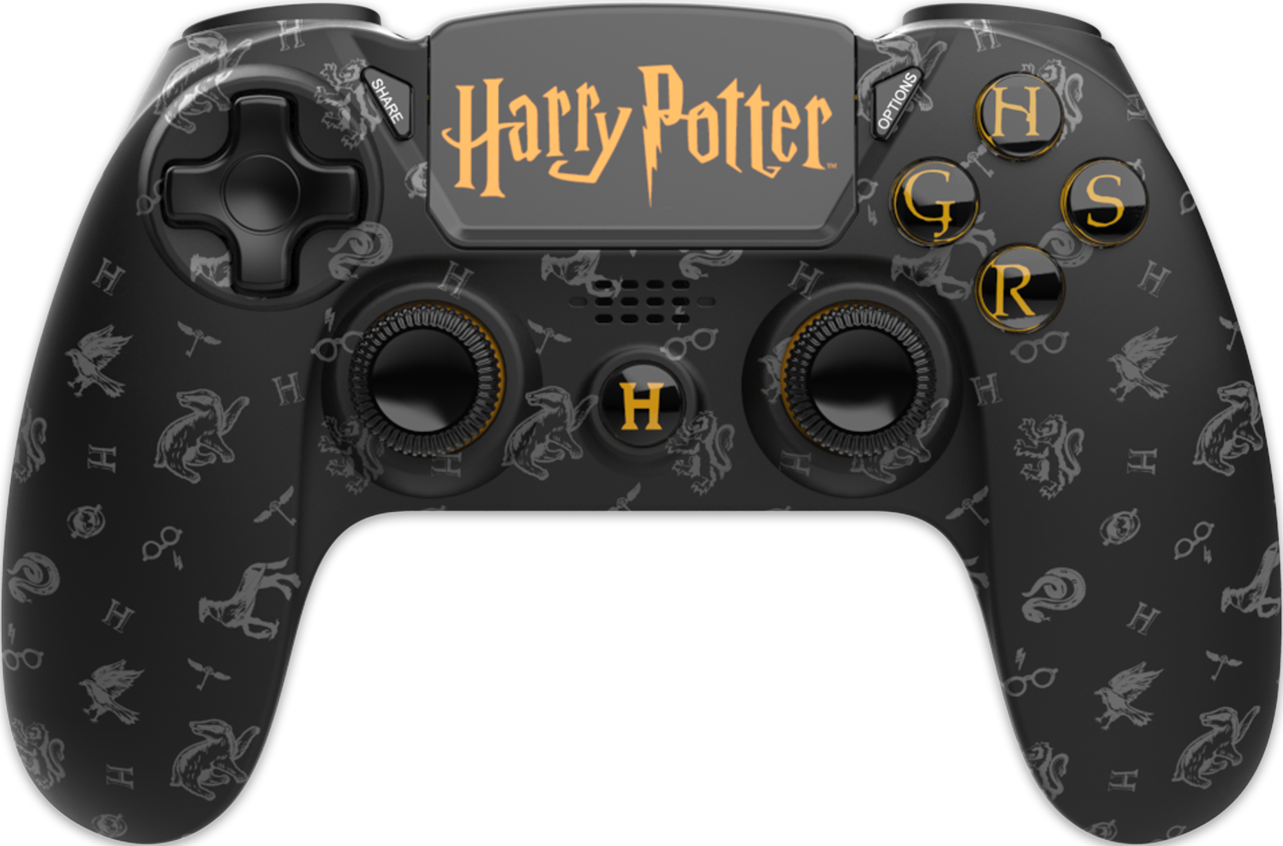 Wireless PS4 Controller, Harry Potter, Schwarz