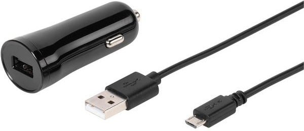 Fast Car Charger Set, Kfz Ladegerät inkl. Micro USB Kabel, 12W (60022)