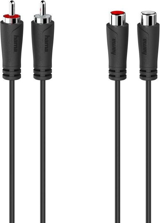 Audio-Verlängerungskabel, 2 Cinch-Stecker - 2 Cinch-Kupplungen, 1,5 m (00205259)