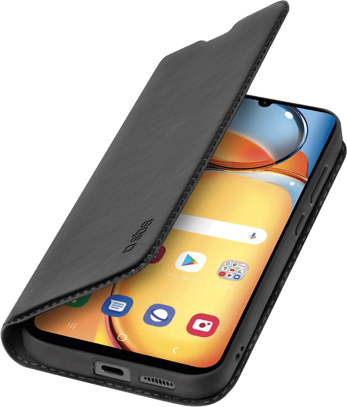 Bookcase Wallet Lite-Hülle für Xiaomi 13C 4G, Schwarz