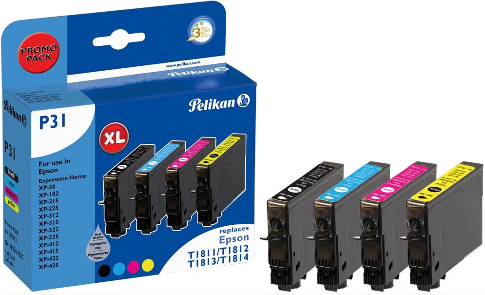 Thumbnail - P31 Epson T1816 Pack 1 schwarz 3 Farben Druckerpatrone