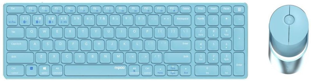 Thumbnail - Kabelloses Multi-Mode-Deskset "9750M", Blau, QWERTZ (00215378)