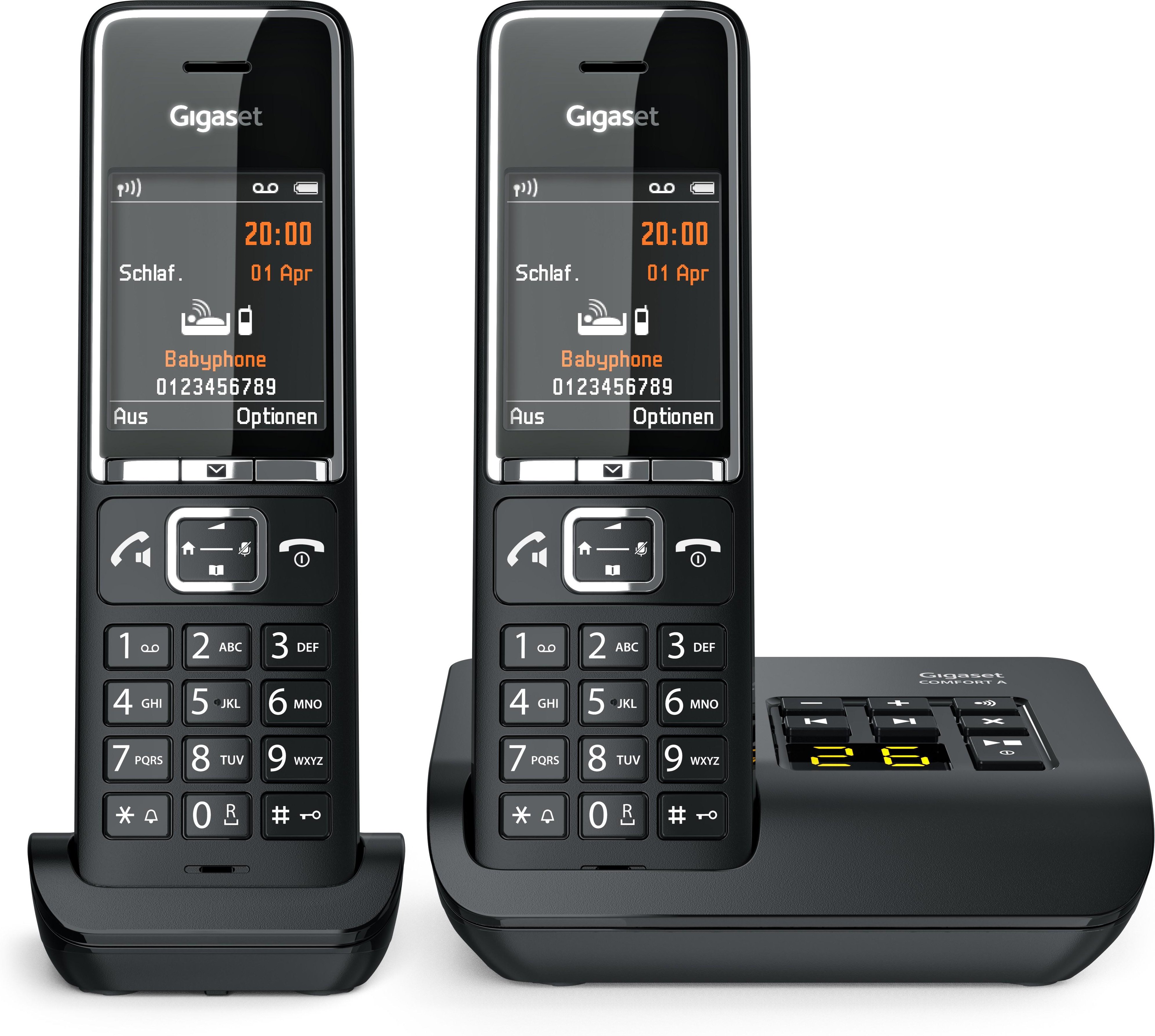 COMFORT 550A Duo Schwarz Schnurloses Telefon