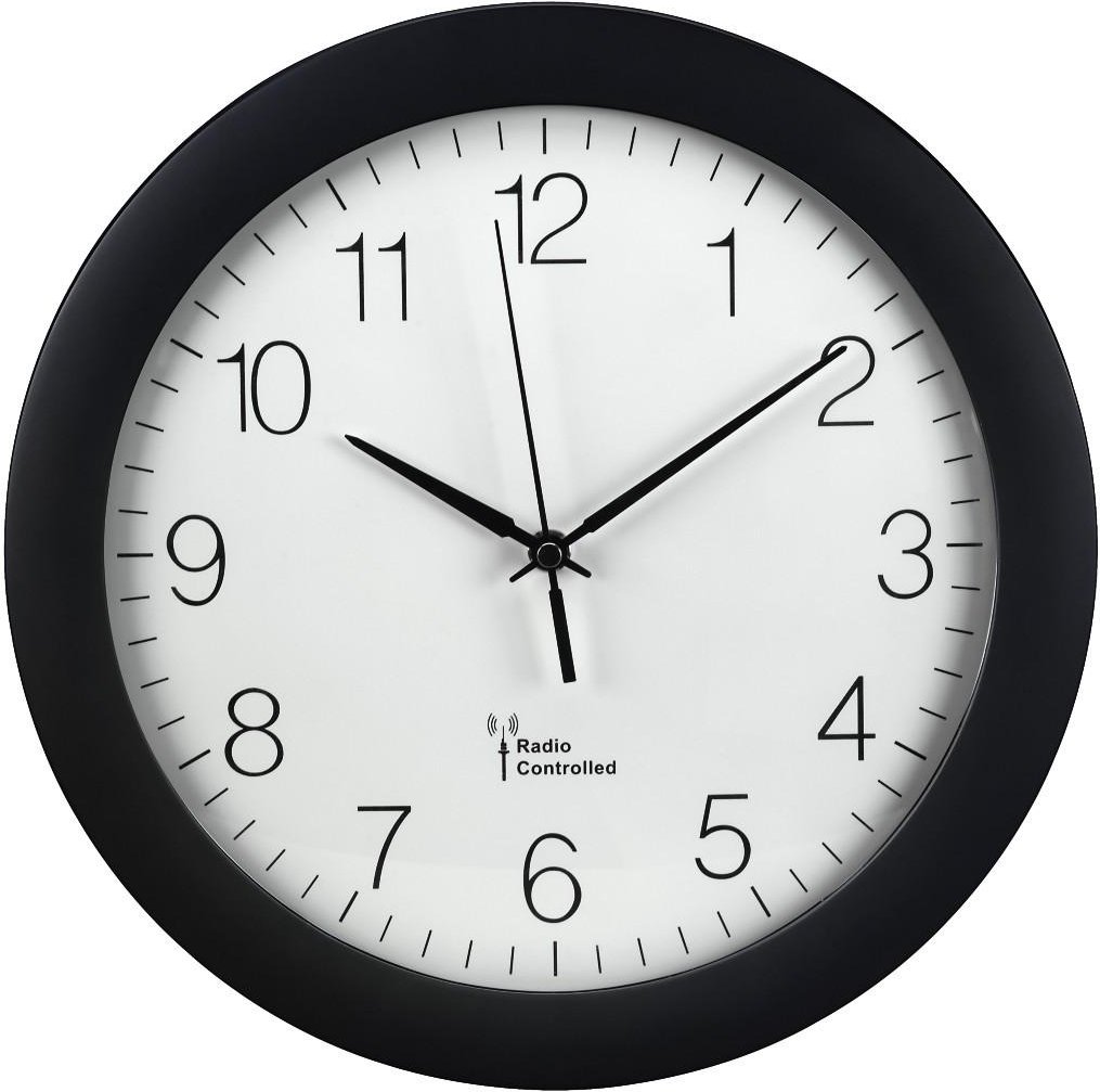 DCF-Funkwanduhr "PG-300", Schwarz (00186336)