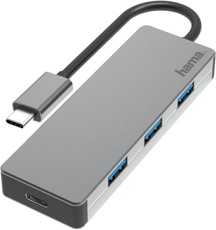 USB-C-Hub, 4 Ports, USB 3.2 Gen2, 10 Gbit/s, Alu (00200105)