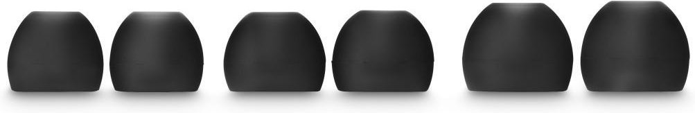 Silikon-Ersatzohrpolster, Größe S - L, 6 Stück, Schwarz (00221839)