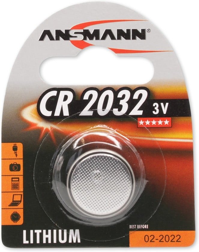 Knopfzelle CR 2032, 1er Blister Batterie